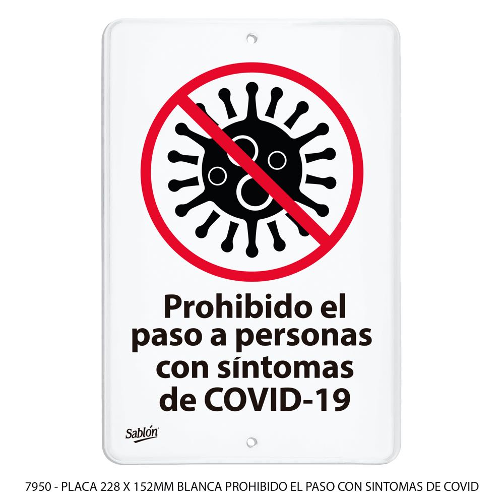 SENAL PROHIBIDO EL PASO A PERSONAS COVID 7950